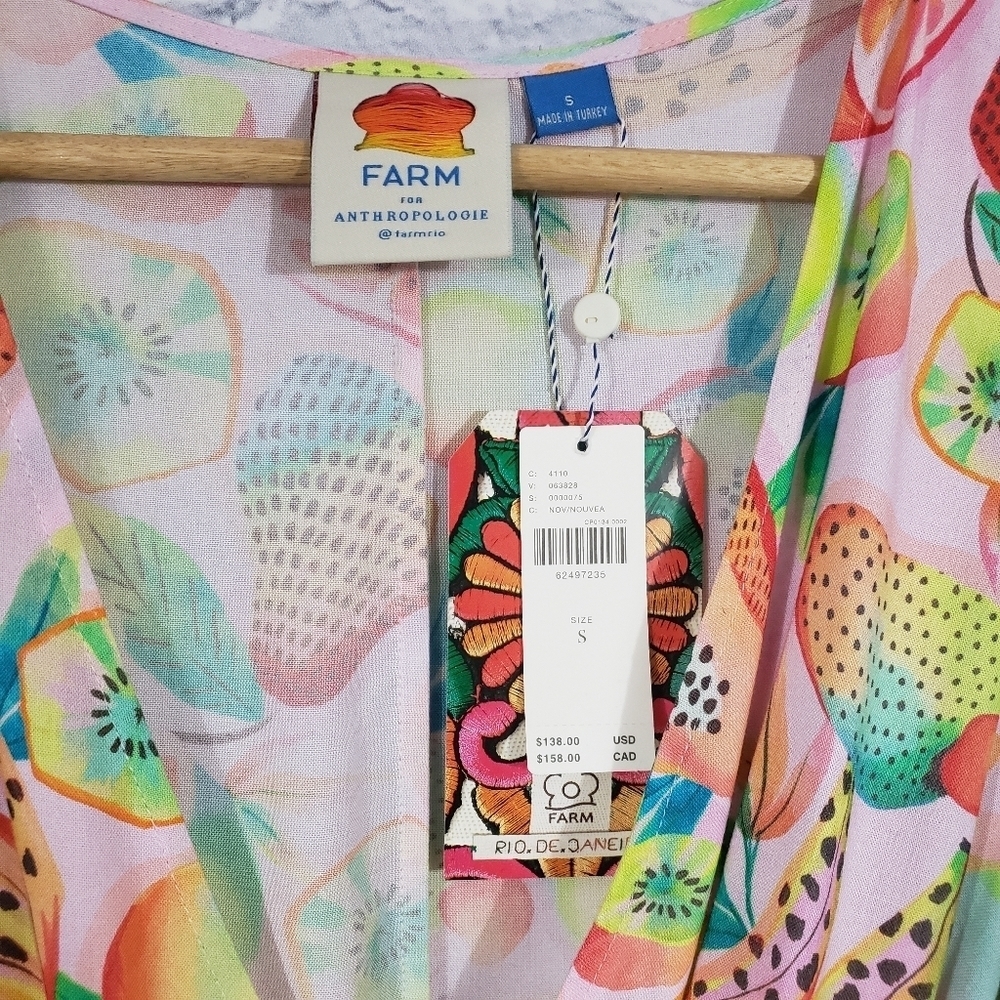 Farm Rio Anthropologie Rainforest wrap blouse - Picture 5 of 8